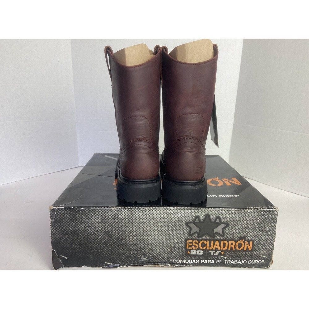 Men's Work Boot Genuine Leather Round Toe Size 6.5 Tractor Sole - Picture 3 of 5